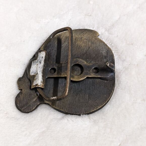 Vintage 70's Columbia Built Bicycle Brass Belt Buckle - Picture 6 of 6